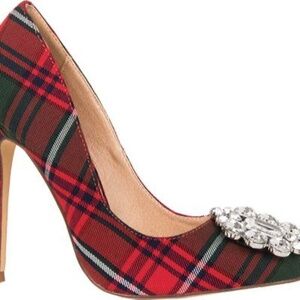 Lauren Lorraine “Giselle” Plaid Jewel Stiletto Shoes